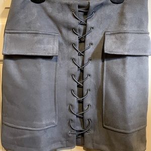 Suede skirt
